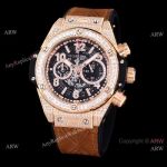 High Quality Copy Hublot Big Bang Iced Out Chronograph Watch Rose Gold